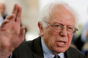 U.S. Senator Sanders holds news conference after announcing his candidacy for the 2016 Democratic presidential nomination, on Capitol Hill in Washington